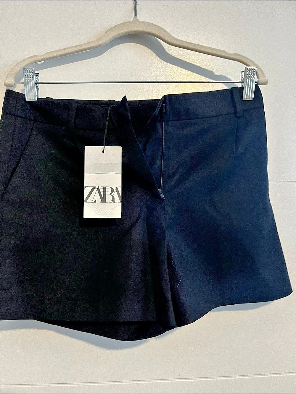 Zara High Waist Black Shorts Size Medium NWT